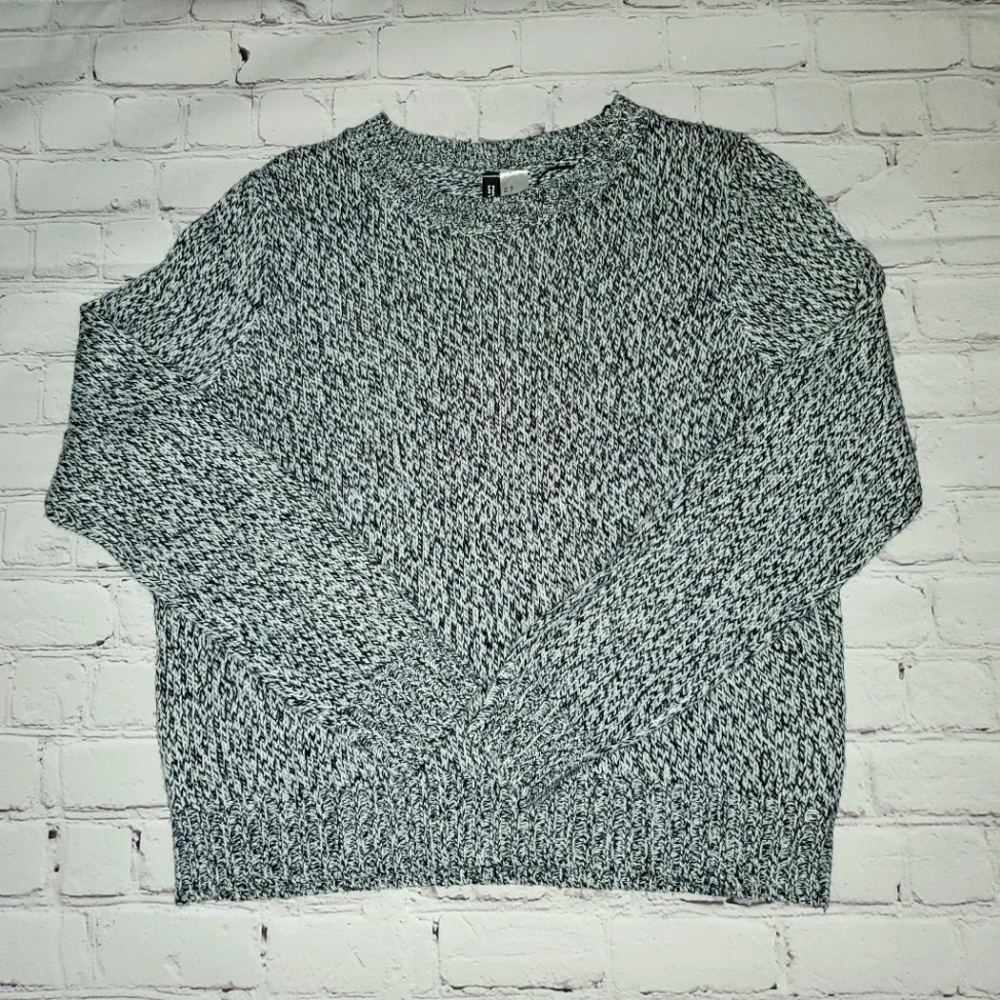 H&M Divided Knit Sweater black white 100% Acrylic